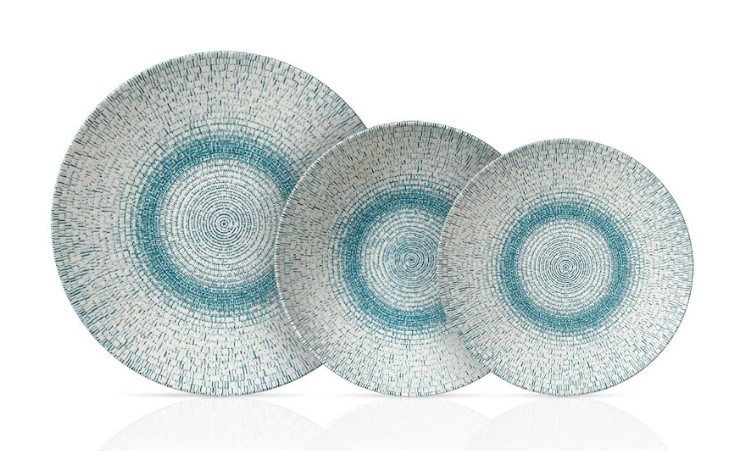 Σερβίτσιο Φαγητού Σετ 20τμχ Πορσελάνης-In Glaze Decoration Capri CRYSPO TRIO 47.140.40 (Υλικό: Πορσελάνη, Χρώμα: Μπλε) - CRYSPO TRIO - 47.140.40